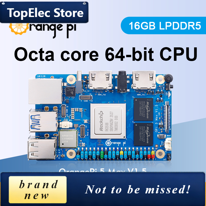 Orange Pi 5 Max Rk3588 - TopElec Orange Pi 5 Max 16GB